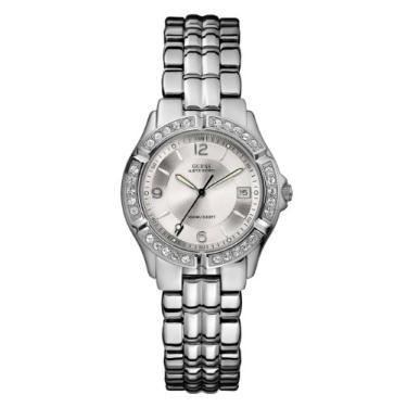 Imagem de GUESS Relógio com pulseira dourada, Prateado/prateado, Bolha pedrada