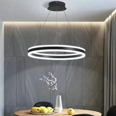 Imagem de Lustre de LED moderno para cima e para baixo Luminescência compatível com sala de estar, sala de jantar, quarto, luzes pendentes, decoração para casa, luminária suspensa, luminária de lustre