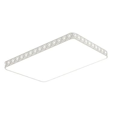 Imagem de lâmpada Europeia Criativa Borda Oca LED Montagem Embutida Luz de Teto Moldura Branca Lâmpada de Teto Ultrafina Ajuste Inteligente de Três Cores Iluminação de Teto Lustre Fácil de Instalar