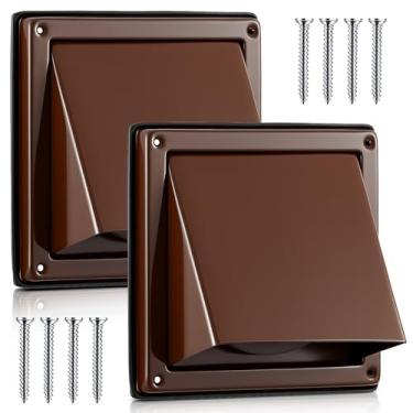 Imagem de Gisafai 2 peças de tampa de ventilação de secadora de 10 cm ao ar livre, extrator externo de aço inoxidável para ventilação de parede acolchoada sem retorno com juntas de borracha para substituição de