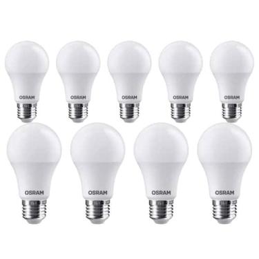Imagem de Kit 9 Lâmpada Econ. Led Bulbo E 27 9w 3000k Br Quente Osram Cor Da Luz