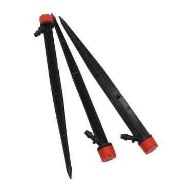 Imagem de XMGKMN Gotejador de irrigação de jardim ajustável durável com 8 furos 18 cm Suporte de 360 graus Spike irrigação 200 peças