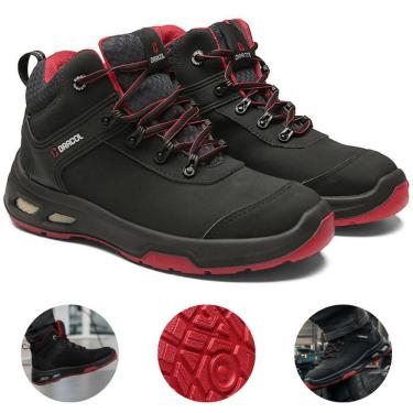 Imagem de Bota Botina De Segurança Cano Alto Bico Plástico Detroit Pro CA 48397 Bracol