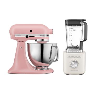 Imagem de Combo Liquidificador Pure Power 2 L - Porcelain E Batedeira Stand Mixer Artisan - Dried Rose Kua20al+Kea33co