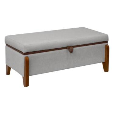 Imagem de Banqueta Decorativa Puff Baú Organizador Bali 90 cm Bouclé - SOFA STOR