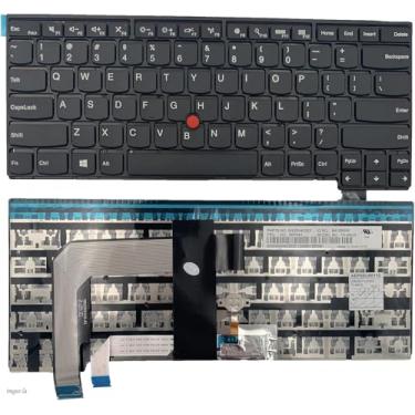 Imagem de Tiugochr Layout americano de substituição para laptop com teclado ponteiro para Thinkpad T460P T460S T470P T470S