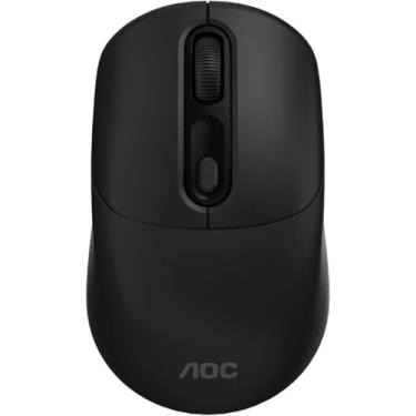 Imagem de Mouse Sem Fio 2.4GHz, 1200 DPI, Alcance 10m, Design Ergonômico, Preto
