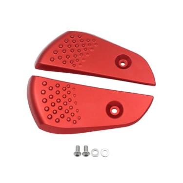 Imagem de simhoa Pedais de motocicleta, apoios para os pés, acessórios leves e resistentes para reparo e substituição, degraus para Sprint 150, Vermelho