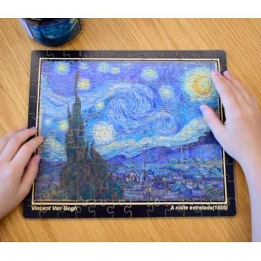 Imagem de Quebra-Cabeça A Noite Estrelada de Van Gogh, 120 Peças, Arte Clássica Remontar quebra cabeças