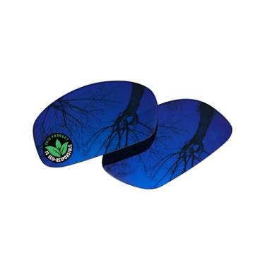 Imagem de Raydi Lentes de reposição de policarbonato para óculos de sol Maui Jim Stingray - Trail Blue Mirror - Polarizadas