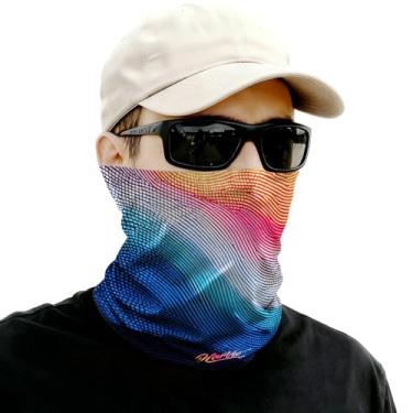 Imagem de Olarveo Polaina de pescoço original, máscara facial macia sem costura FPS 50+, máscara de proteção solar para homens e mulheres, pesca, trilhas, Fluxo de lava, tamanho �nico