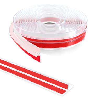 Imagem de Rolha de porta em forma de T, fita de vedação de silicone para portas e janelas - transparente, 35 mm de largura