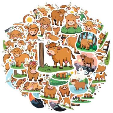 Imagem de 35 peças de adesivos de animais de fazenda de vaca, natureza, brinquedos, materiais escolares, adesivos adoráveis de papelaria para notebook, bagagem, celular, copo, guitarra, faça você mesmo