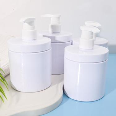 Imagem de Garrafas de bomba de cosméticos recarregáveis de 500 ml para viagem, dispensadores de bico de PET portátil para banheiro, garrafa de armazenamento de líquido