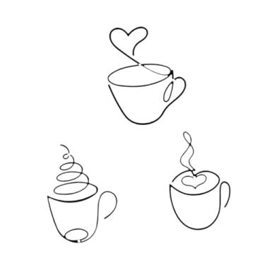 Imagem de Kuntesetty Conjunto de 3 Peças de Decoração de Parede com Xícaras de Café, Enfeite para Casa, Presente, Placa de Café para Banheiro, Feriado, Inauguração de Casa