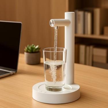 Imagem de Dispenser Automático De Água Premium, Recarregável USB, Bomba Portátil 1800mAh, Compatível Com Galões, Ideal Para Casa, Escritório E Viagens, Marca VARENZIA