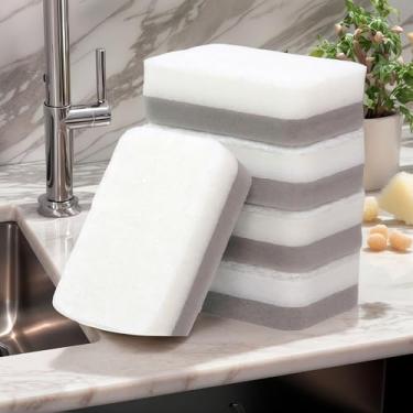 Imagem de Esponjas de limpeza de cozinha, 5 peças, esponjas limpas, super absorventes, reutilizáveis, adequadas para pratos de cozinha, almofadas de limpeza QJHM05