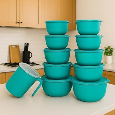 Imagem de Potes Hermeticos,Para Mantimentoskit 10 Potes Bowl + Jarra 1.800(Tiffany*)