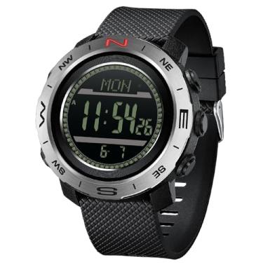 Imagem de Relógios militares masculinos táticos ABC digital para esportes ao ar livre, altímetro, barômetro, bússola, termômetro, rastreador, contador de passos, cronômetro duplo, cronômetro, à prova d'água