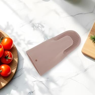 Imagem de Generic 1 peça de luvas de forno longas de silicone pinças de cozinha lavar à mão apenas silicone rosa 28 x 14 cm
