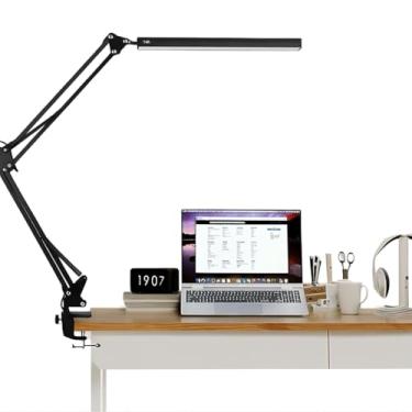 Imagem de Luminária de Mesa Articulado C/base Garra Para Quarto/leitura/escritorio(Preto)