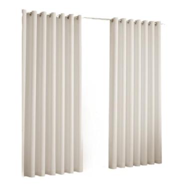Imagem de Cortina Para Sala Ou Quarto Grande 3,00x2,50 metros Ideal Sala Quarto Escritório Porta (Branco)