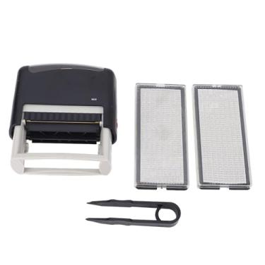 Imagem de AUNMAS Carimbo Numerador Manual, 58x22mm, Carcaça Preta, Carimbo Automático Recarregável Com Tinta, para Letras e Números, Ideal para Escritório, Escola e Casa