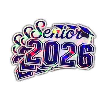 Imagem de (3 peças) Class of Senior 2026 adesivo holograma presentes adesivos de formatura para meninas do ensino médio e universitários decalque de carro para laptop garrafa de água fichário capa de telefone