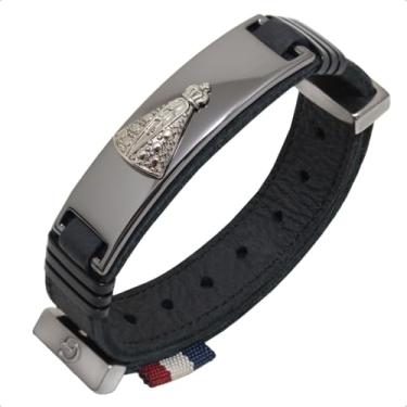 Imagem de GRANADO ACESSÓRIOS, Bracelete Nossa Senhora Pulseira Maria Mãe Santíssima Couro - AM