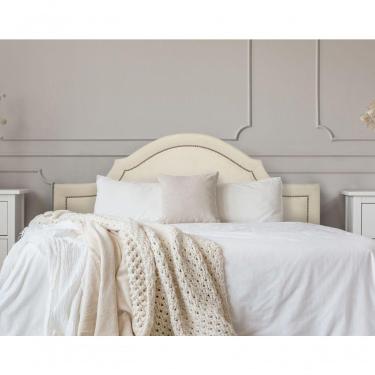 Imagem de Cabeceira Casal Luxo 140X60 Off White Tachas Prata