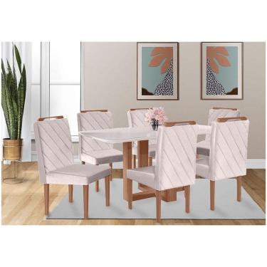 Imagem de Conjunto Sala De Jantar 6 Lugares 6 Cadeiras Mel