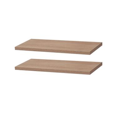 Imagem de Kit 2 Prateleiras 40 x 10cm Carvalho Suporte Invisível