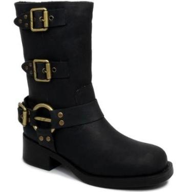 Imagem de Bota Cano Médio Aro e Fivelas Luiza Barcelos 13050012-Feminino