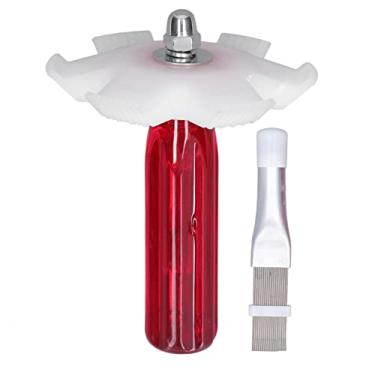 Imagem de 2 peças de pente de barbatana condensador de ar condicionado, alisador de barbatana de plástico de aço inoxidável para geladeira A C (branco)