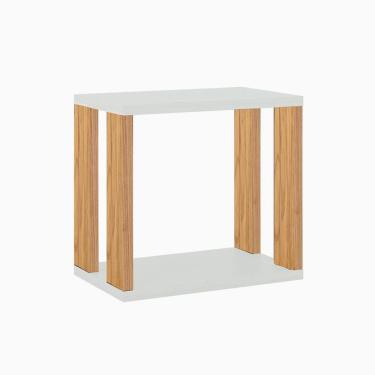 Imagem de Nicho Quadrado Lanes 100% MDF Off White e Freijó