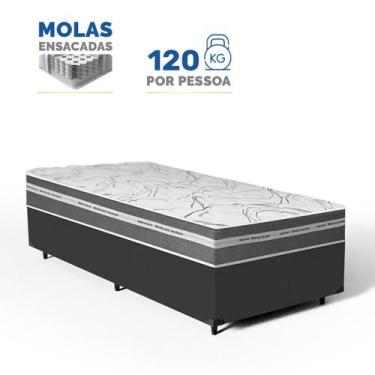 Imagem de Cama Box Com Colchão de Molas Ensacadas Luve Solteiro 88 cm - Lucas Co