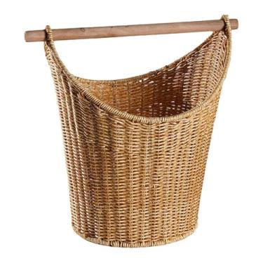 Imagem de AFXGUSD Cesto de papel higiênico, com barra porta-rolos, fácil de usar, estiloso, organizador de papel higiênico para banheiro