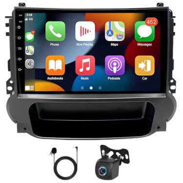 Imagem de Rádio estéreo automotivo 4+64G 22.9 cm para Chevrolet Malibu 2011-2015 Double Din Touchscreen receptor de rádio para carro com WiFi GPS navegação com Bluetooth AHD câmera de backup microfone 1080p com