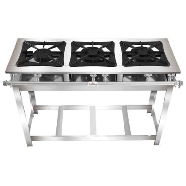 Imagem de Fogão Super 40 Kenok 3 Bocas 2 Duplas Baixa Pressão FBSU3B.771