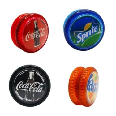 Imagem de Kit Com 4 Io-io (ioio,yo-yo) De Rolamento Coca Profissional (Kit 2)