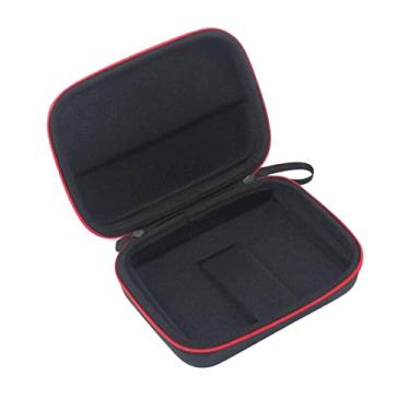 Imagem de Estojo de transporte de nylon rígido para 2 drones, portátil e impermeável, preto e vermelho