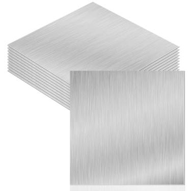 Imagem de Therwen 10 peças de telhado de chapa metálica intermitente de alumínio intermitente de 12 x 17 cm para galpões de áreas à prova de intempéries do telhado ao redor de chaminés ou claraboias (prata)