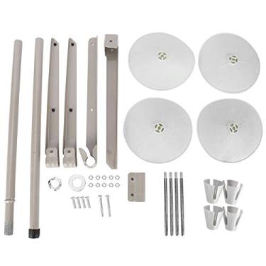 Imagem de Suporte de rack de linha de máquina de costura, organizador de linha de metal de ferro resistente para costura, carretéis de bordado, uso profissional e doméstico (4 fios/luz amarela luz vermelha luz