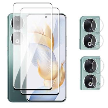 Imagem de Para Honor 50 70 80 90 Pro, vidro 3D Full Cover Protetor de tela curvo Filme de vidro temperado