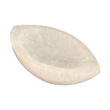 Imagem de Tigela Pote Pedra Cristal Selenita Natural Bowl Barca - Equilíbrio Ped