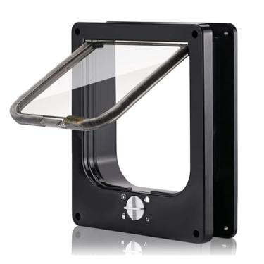 Imagem de Suprimentos para animais de estimação Porta gato com interruptor rotativo controle direção gatos e cães Trava à prova vento isolante térmico Canil Bur