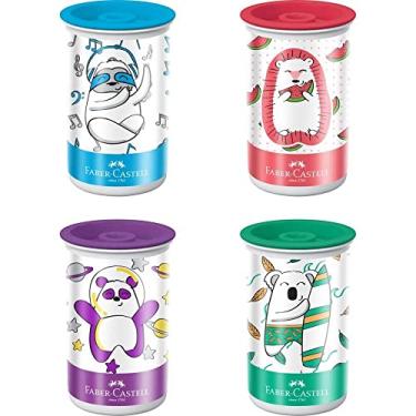 Imagem de Apontador com deposito, Faber-Castell,123MAMZF,em tubo, linha mamíferos,display misto