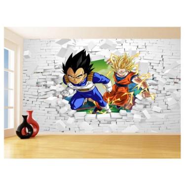 Imagem de Papel De Parede 3D Dragon Ball Goku Vegeta Anime 3,5M Dbz40 - Você Dec