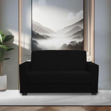 Imagem de Sofá 3 Lugares Confortável 1,60m Livia Isa Estofados Preto