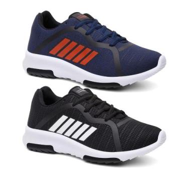 Imagem de Kit 2 Pares Tênis Spt Masculino Esportivo Fit Academia Corrida Acessív